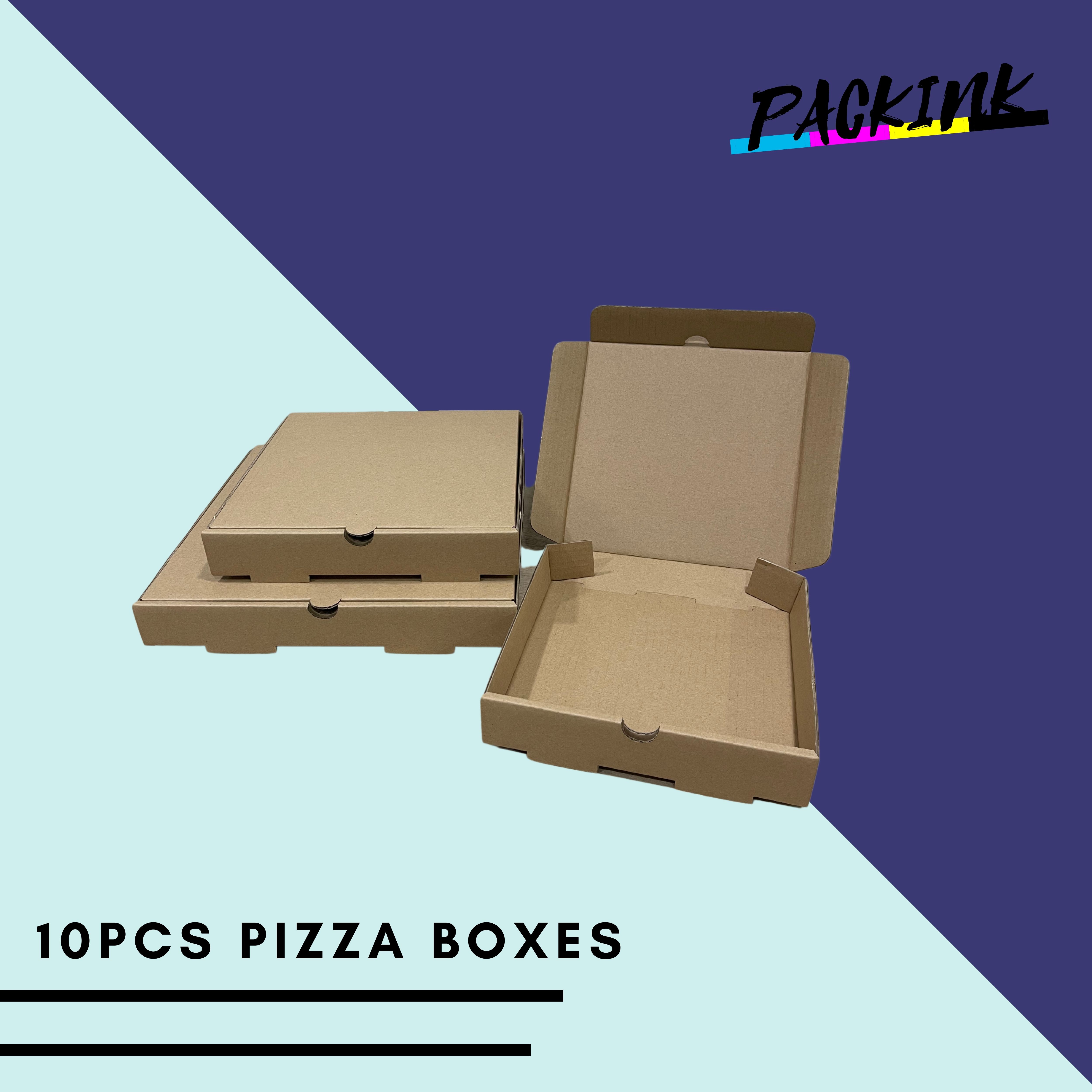 Brown or Black Pizza Box | Die-Cut Box | Carton | Packaging | Lazada ...