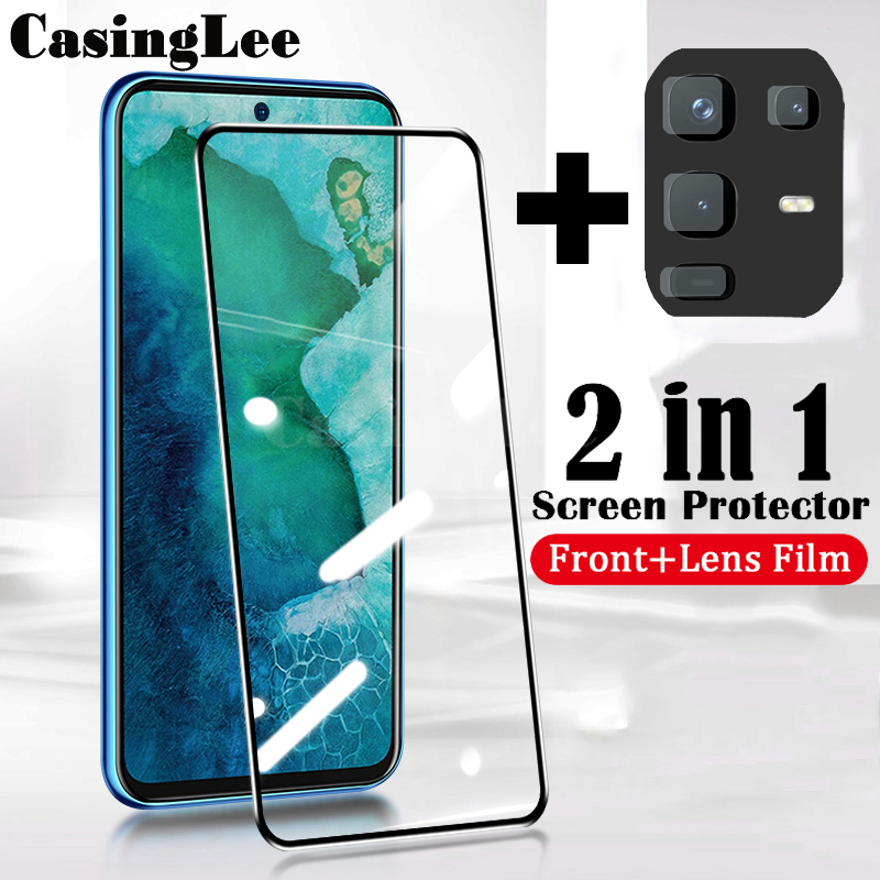 (2 Pieces) For infinix Note 50 Pro Screen Protector Tempered Glass + Camera Lens Protector Glass Film Cover For infinix Note50 Pro.