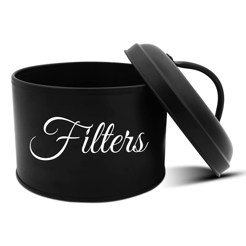 Coffee Filter Holder Storage, Basket Coffee Filter Container with Lid