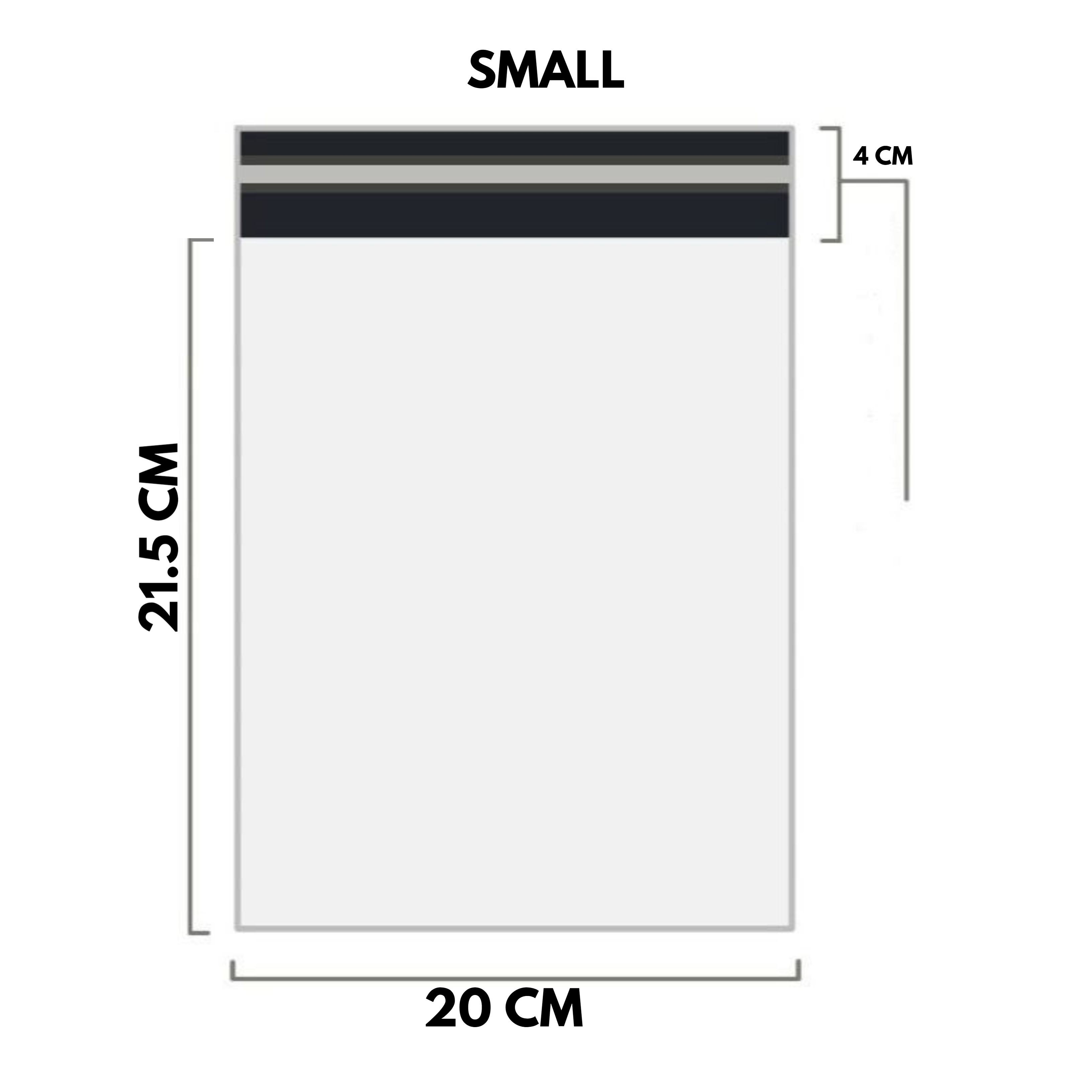 WHITE Shipping Bag Poly Mailer Flyers Upto 500 Bags [20cm x 21.5cm+4cm - SMALL] Courier Bags With Self-Seal Adhesive Strip Storage Daraz Bags Plastic Poly Envelope Mailer Bag Postal Safe Mailing Bags - 10 Bags, 25 Bags, 100 Bags, 500 Bags Available