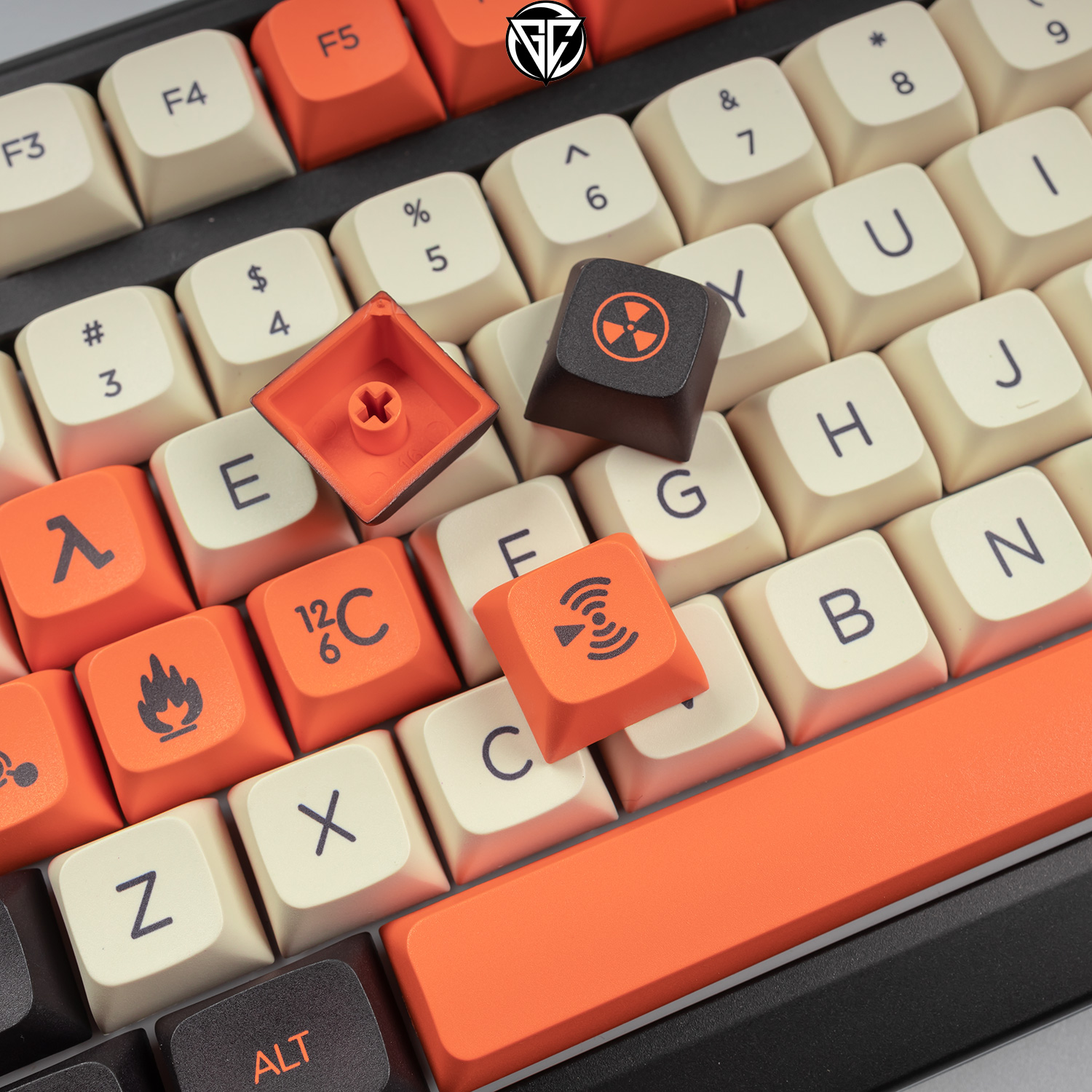 Keycap Carbon XDA 142 nút bàn phím cơ Thick PBT