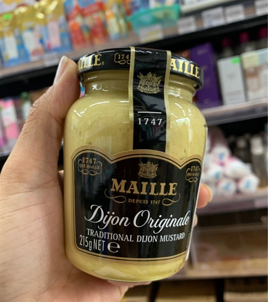 Mù tạt vàng Dijon Originale Maille Nhập khẩu Pháp lọ 215g