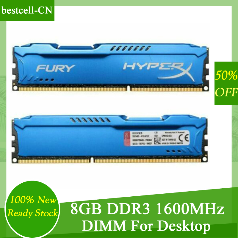 HyperX 8GB DDR3 1600MHz Desktop Memory 