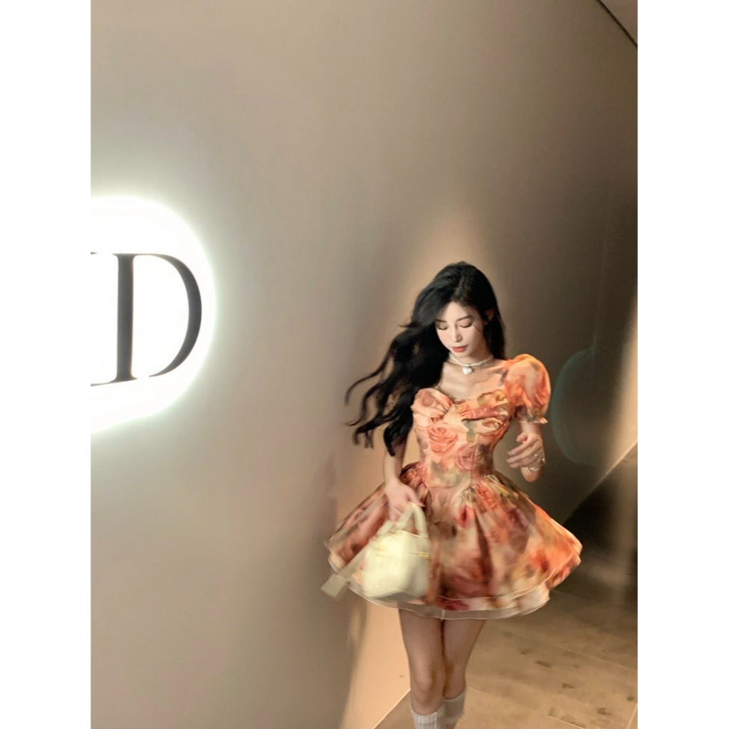 Đầm Hoa Dáng Xòe Tiểu Thư