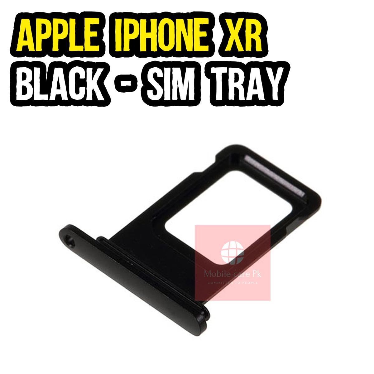 Apple iPhone XR SIM Tray Sim Jacket Sim Slot Sim Door For Apple iPhone XR - Black