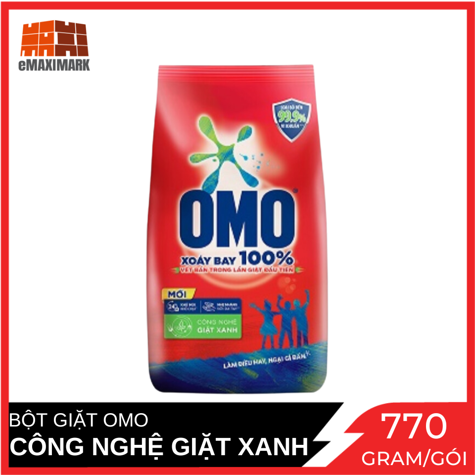 Bột giặt omo công nghệ giặt xanh gói 770g
