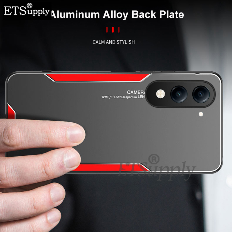 Phone case Vivo Y19S GT Y29S Y29T Aluminum Metal Matte Cover Soft Silicone Frame Camera Protection Cover For Back Cover Vivo Y29T Y29S Y19S GT Case.