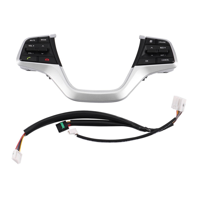 Car Control Volume Channel Phone Cruise Control Steering Wheel Buttons Switch Automobile Multifunctional Steering Wheel Button Car Steering Wheel Button for Hyundai Elantra 1.6L