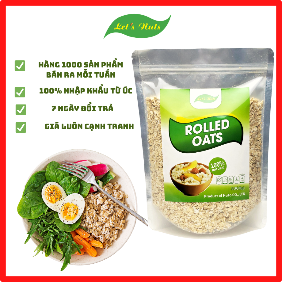 Yến mạch Úc tươi instant oats, rolled oats cán vỡ, mỏng túi 500g-1kg giúp giảm cân tăng cơ giảm mỡ bảo vệ sức khỏe SuSuToShop