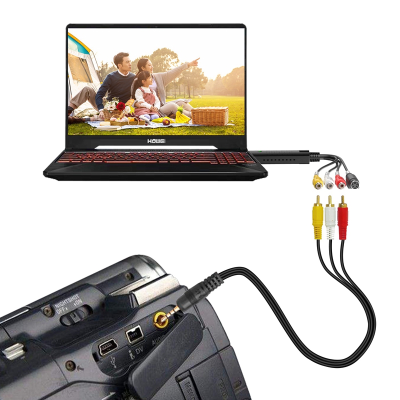 USB 2.0 Easy Cap Video TV DVD DVR Capture Adapter Easier Cap USB Video Capture Device Support Win10