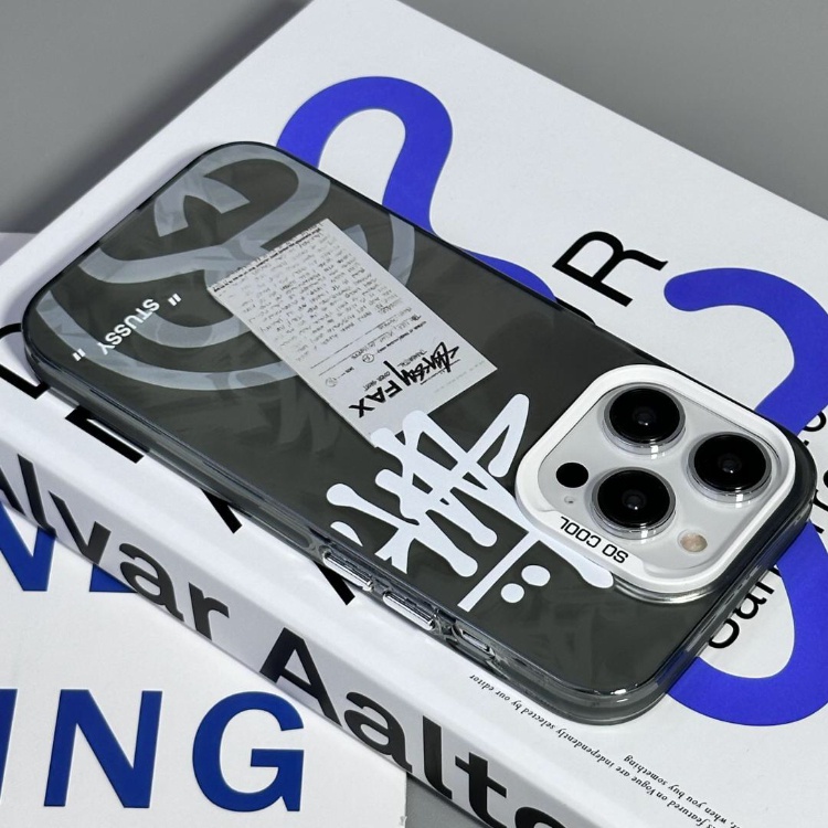 【Acrylic hard case/stussy】compatible for iPhone 11 12 13 14 15 pro max case