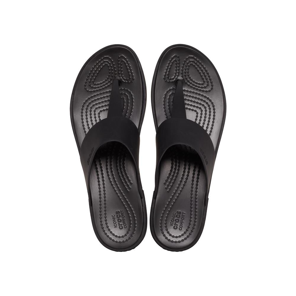 Dép Xỏ Ngón Nữ Crocs Tulum - Black