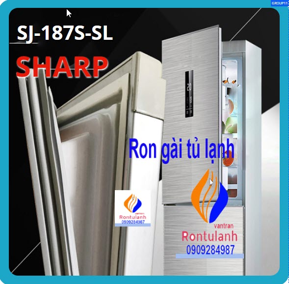 Ron tủ lạnh sharp model SJ-185S-GR