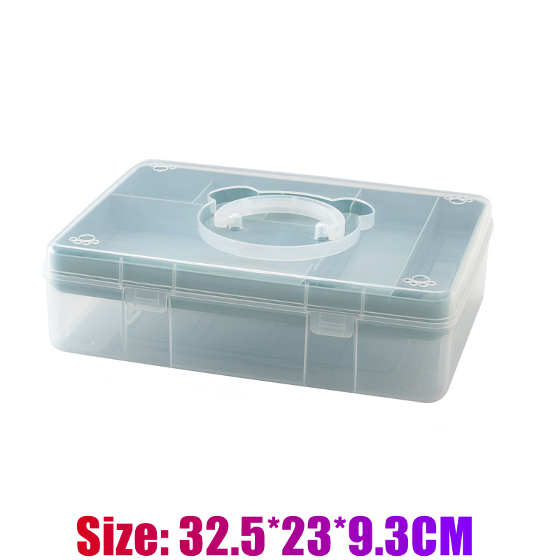 First Aid Kit Storage Box Plastic Family Emergency Medicine Box