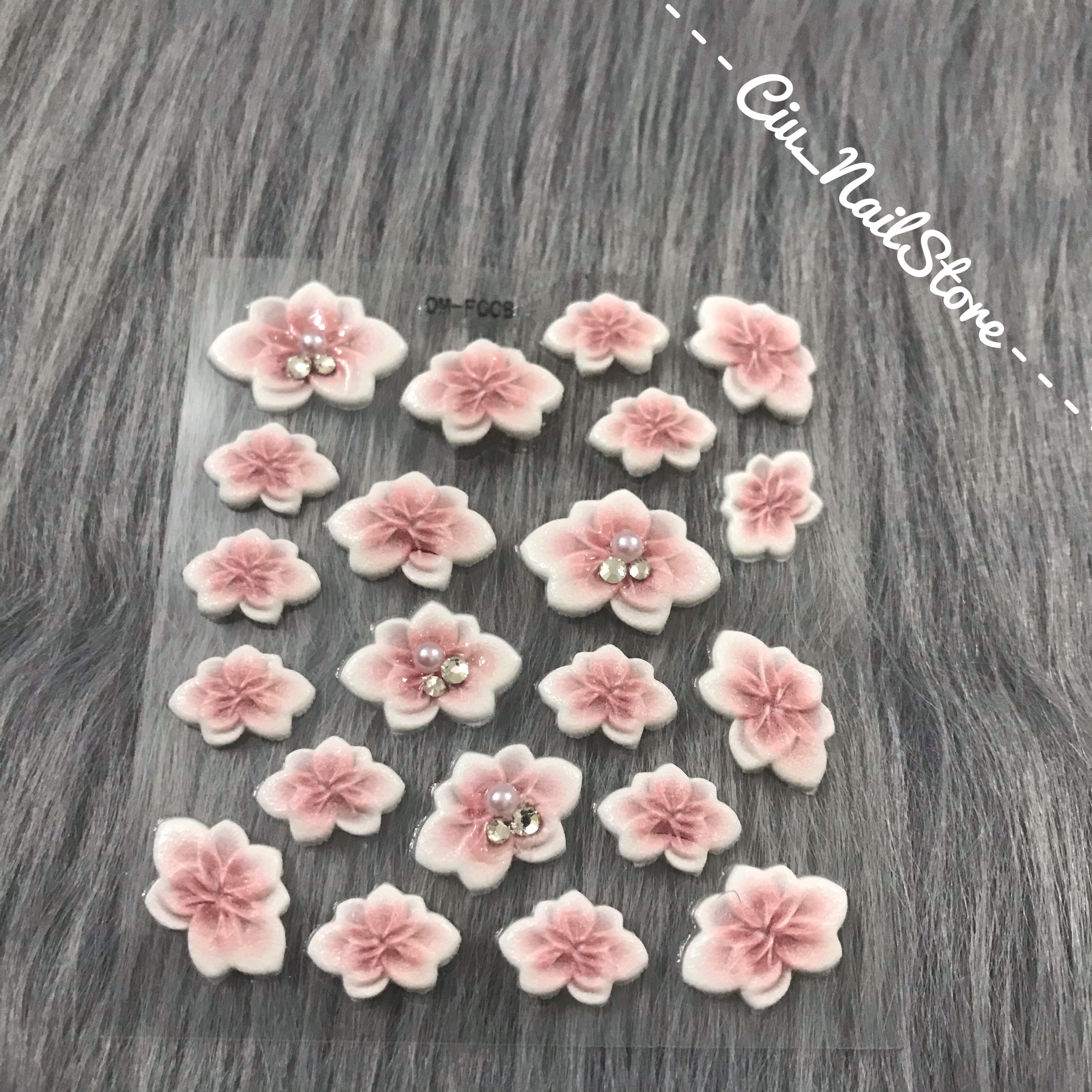 sticker dán móng hoa bột 5D nail