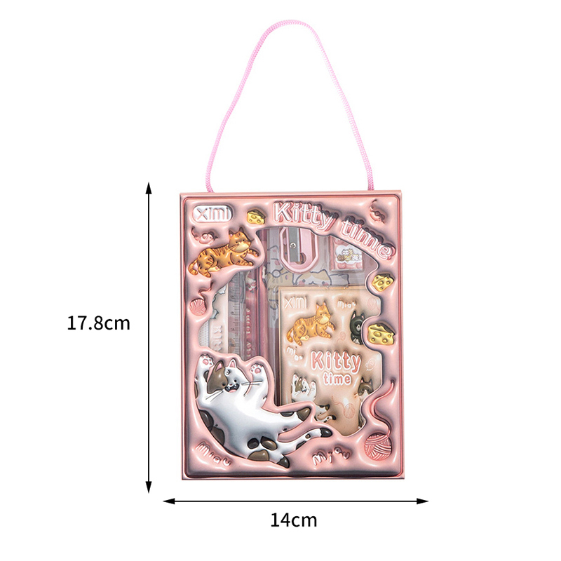 6in1 Stationery Set 3D Cartoon Handheld Stationery Set Children's Learning Gift Box Learning Stationery Students Study Supplies. 