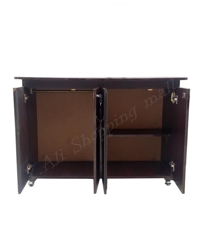 4 Feet Wooden Sheet Four Door Iron stand - Brown Iron board iron table wood wooden Furniture. 