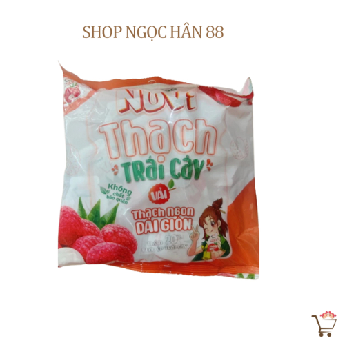 [MỚI] Thạch NUVI trái cây Đào,Nho,Vải gói 120gr