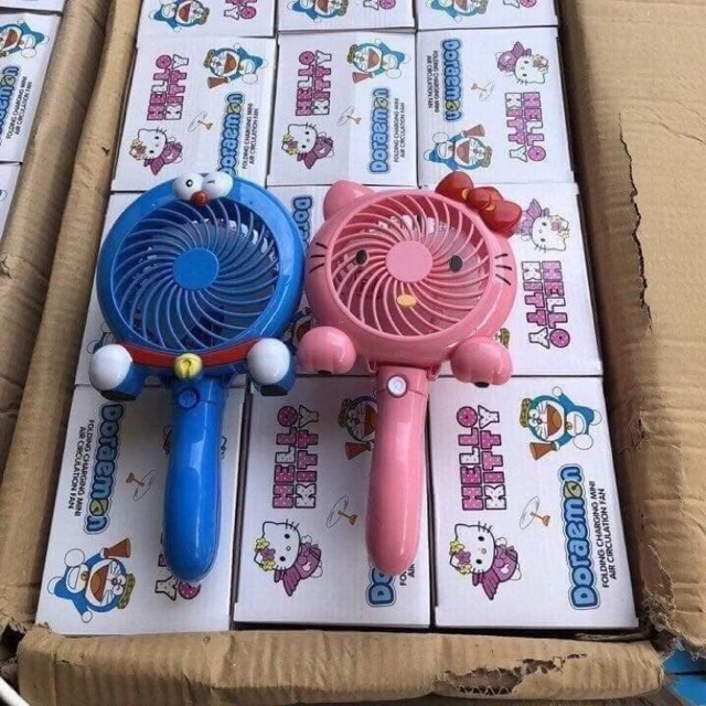 Quạt tích điện cầm tay 2 tư thế