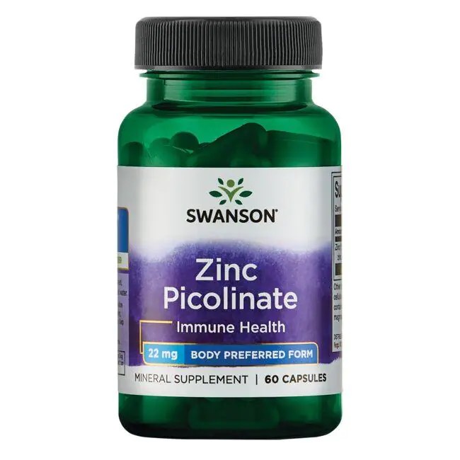 Swanson zinc picolinate - viên uống bổ sung kẽm 22mg 60 viên