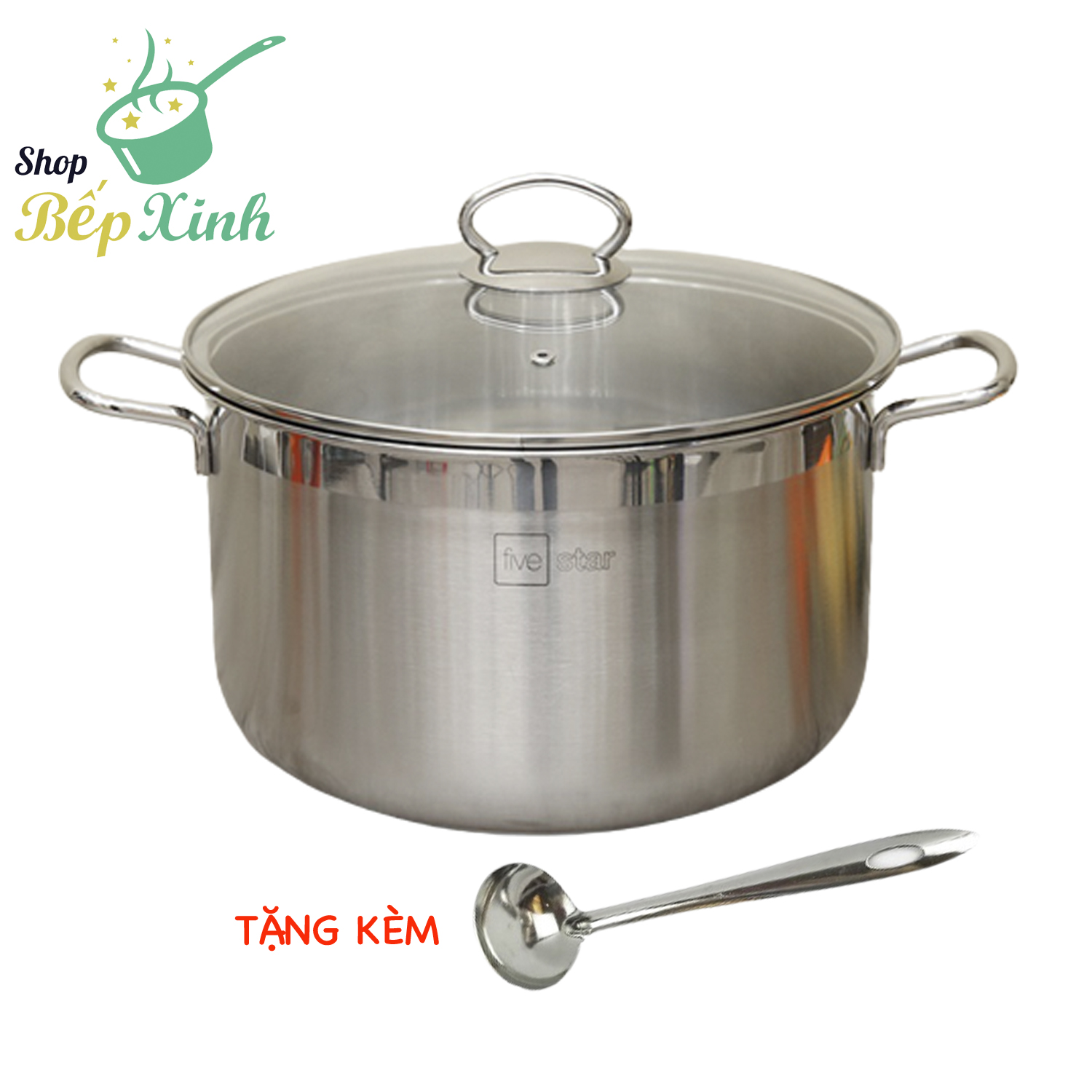 [HCM]Nồi inox 3 đáy từ sandwich FiveStar Standard nắp inox- tặng 1 muỗng canh -tương thích bếp từ- gas- hồng ngoại( 16cm / 18cm / 20cm / 24cm / 28cm / 30cm )