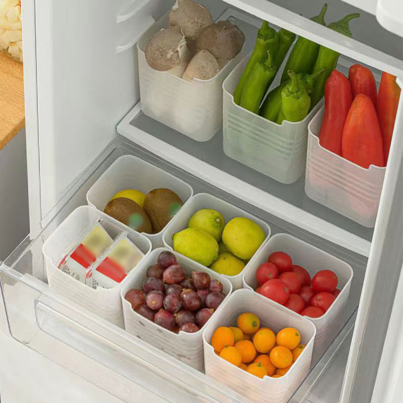 Refrigerator Organizer Box, Kitchen Refrigerator Side Door Food Classification Storage Box, Space Saving