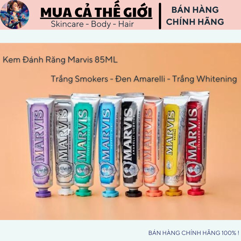Kem đánh răng Marvis Ý trắng răng cao cấp