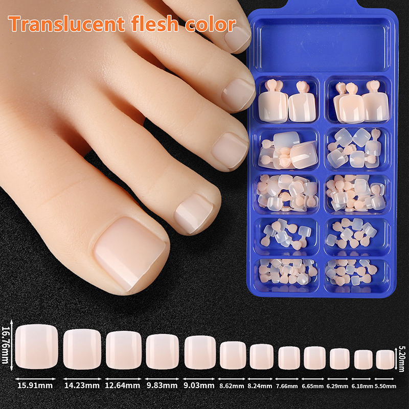 100pcs%20Fake%20Toenail%20Press%20On%20Toe%20Foot%20Full%20Cover%20Nails%20Art%20Tips%20Fast%20Wearable%20DIANGUI%20-%20Image%204