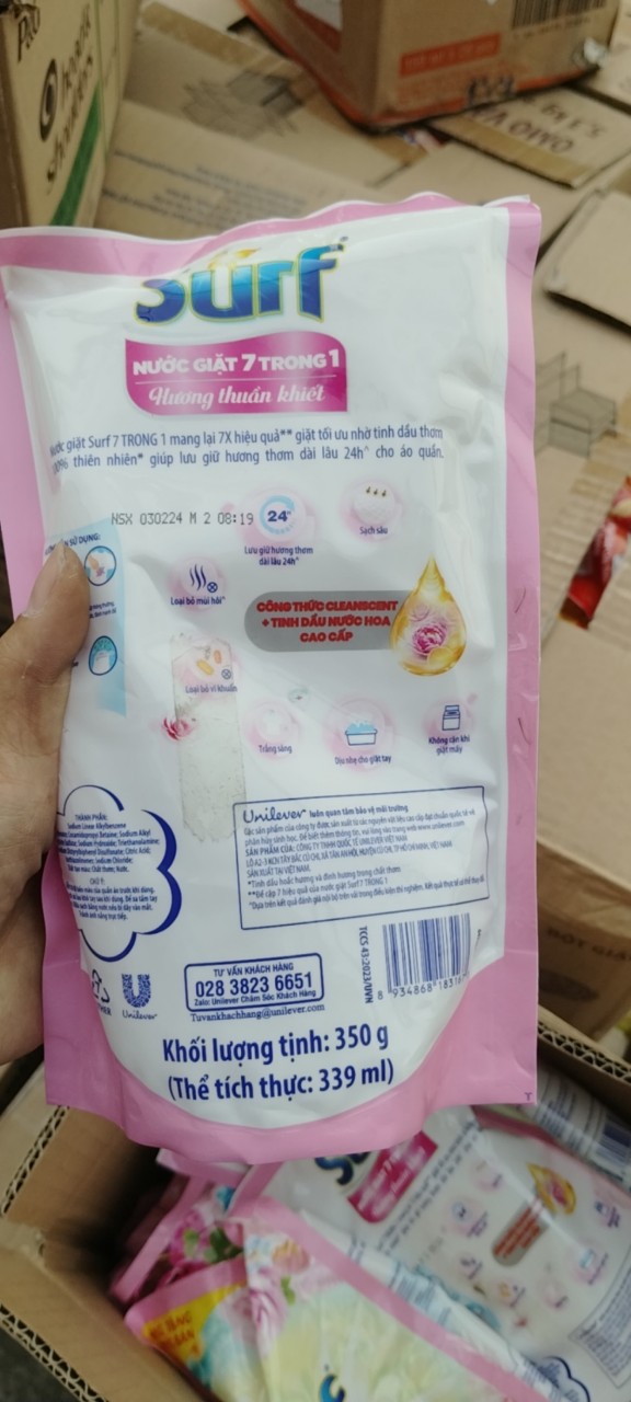 Nước giặt Surf 7 in 1 350g/túi