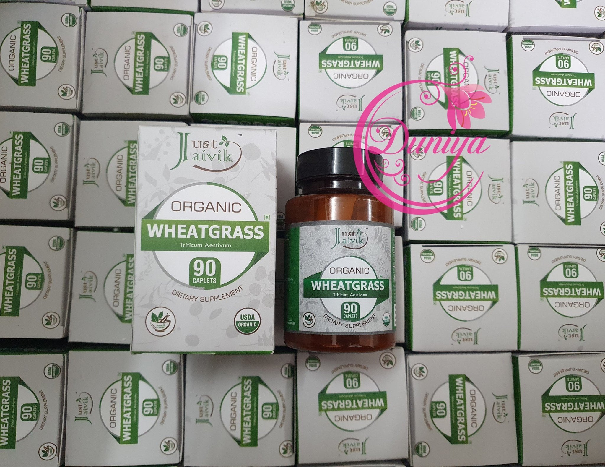 Viên uống cỏ lúa mì hữu cơ Just Jaivik Wheatgrass