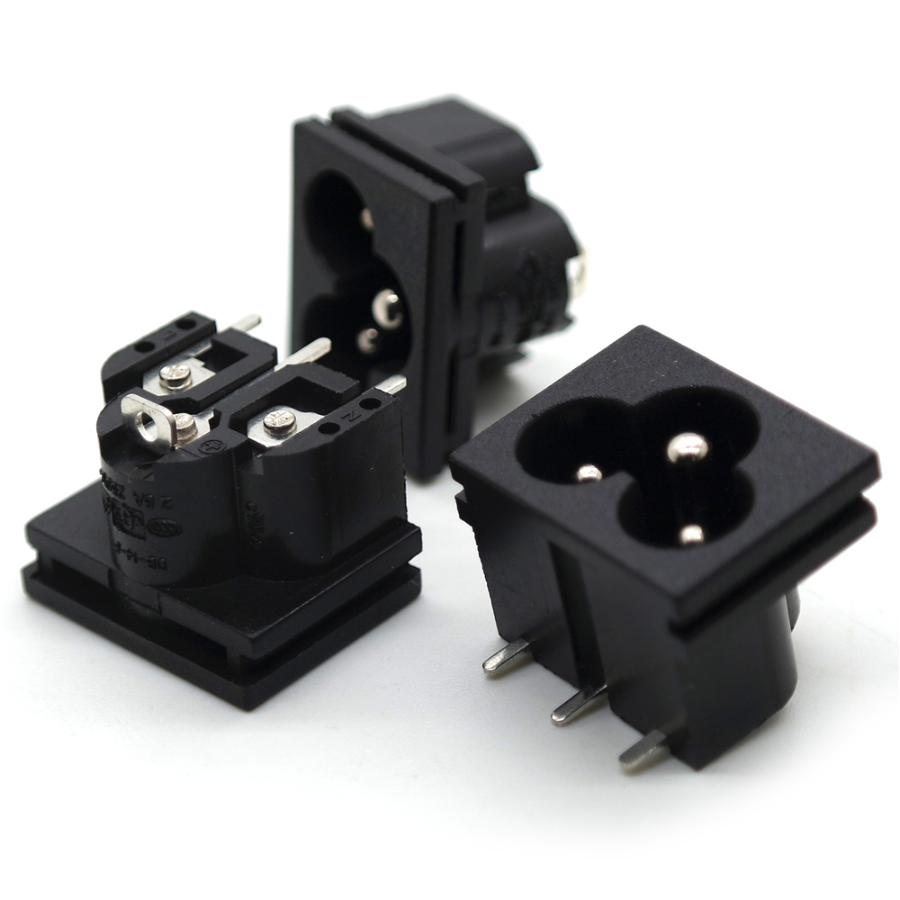 5PCS AC Power connector socket 2.5A250V 3 pin voltage AC IEC 320 C6 ...