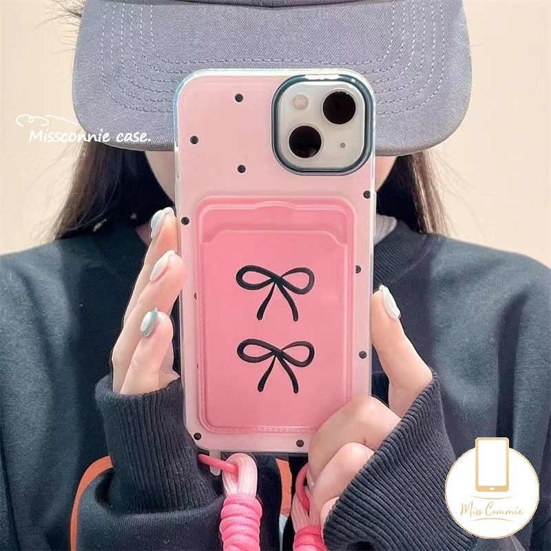 Creative%20Black%20Pink%20Case%20Compatible%20for%20IPhone%2011%2015%2012%2013%2014%20Pro%20Max%20XR%207Plus%20XS%20Max%20X%206s%208%206%2015%20Plus%20SE%20Wallet%20Holder%20Soft%20Tpu%20Cover%20-%20Image%205