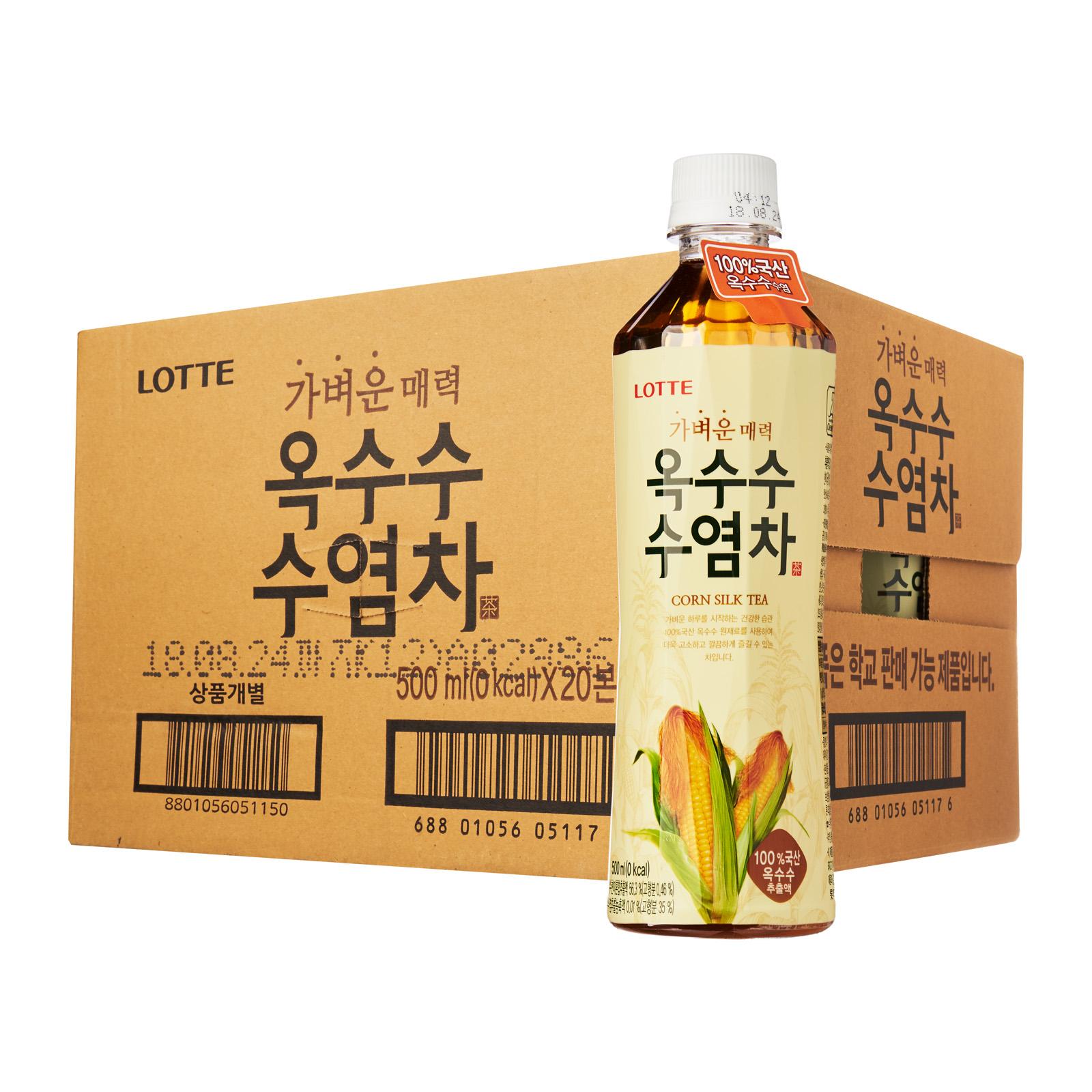 LOTTE Korean Corn Silk Tea - Case Bundle (40 x 500ml) [Free Express ...
