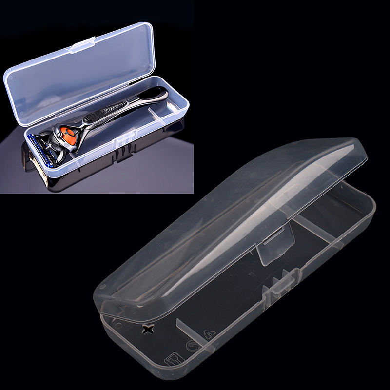Practical Plastic Clear Transparent Collection Razor Cont Case Storage ...