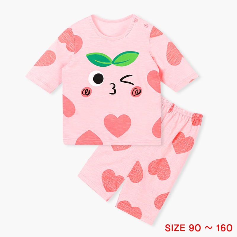 (9-40kg) Đồ bộ quần áo thun cotton lửng tay cho bé trai và bé gái mặc nhà mùa hè chính hãng Unifriend Hàn Quốc U2022-4