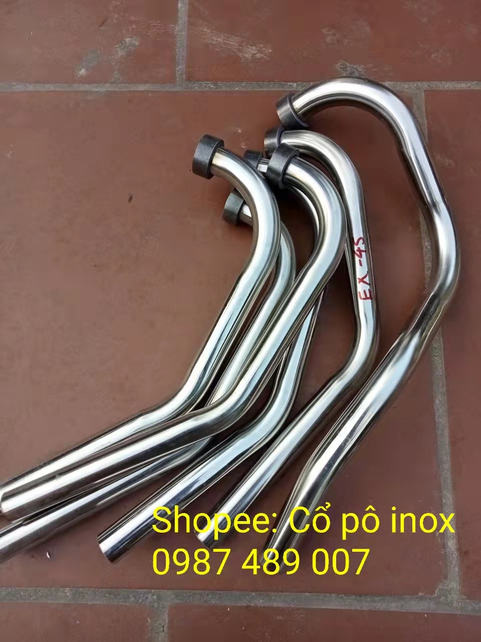 Cổ pô Exciter 135 inox 304 chống han rỉ, dày 1.5mm. Bảo hành 10 năm (phi 25）