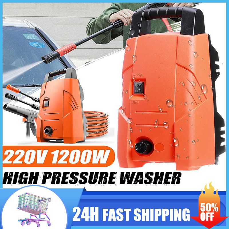 [IN STOCK] 1200W High Pressure Car Wash Machine 90Bar Kit Handheld Powerful Auto Spray Household