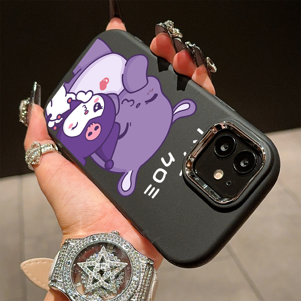 AMORVOR%20Case%20for%20Realme%20C11%202021%20C20%20C20A%20Cute%20Cartoon%20Sanrio%20Kuromi%20Back%20Cover%20Pattern%20Luxury%20Plating%20Metal%20Lens%20Soft%20Liquid%20Silicone%20Case%20-%20Image%205