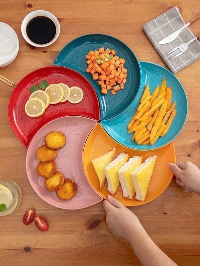 SET 5 ĐĨA BÁN NGUYỆT ĐỰNG THỨC ĂN DỄ THƯƠNG
