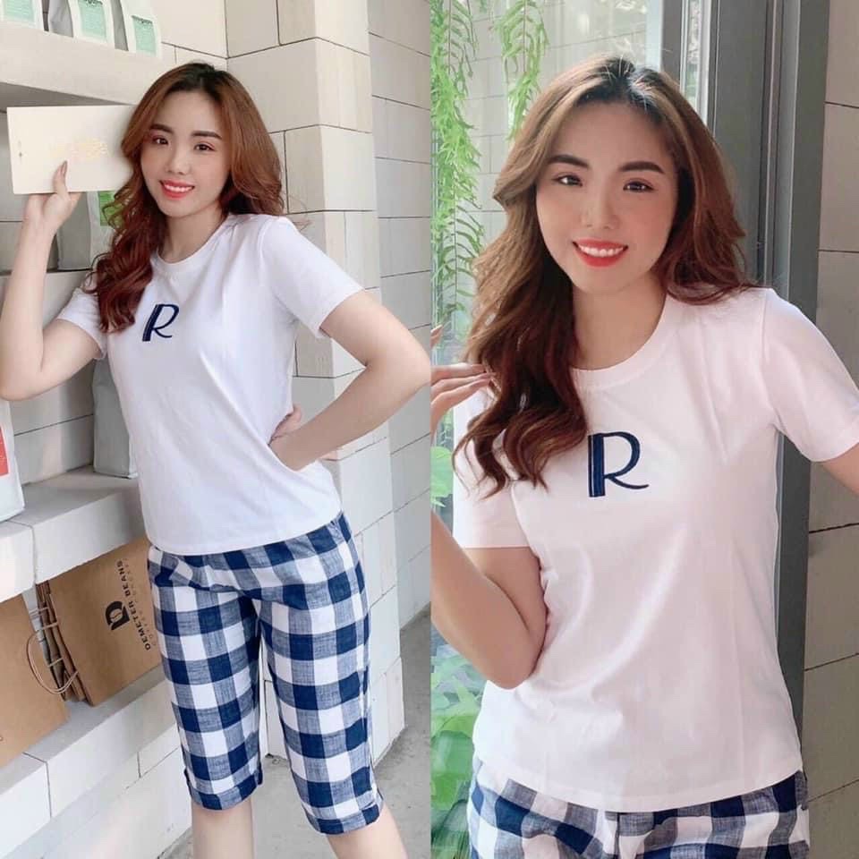 [HCM] bộ đồ thun cotton lửng mặc nhà