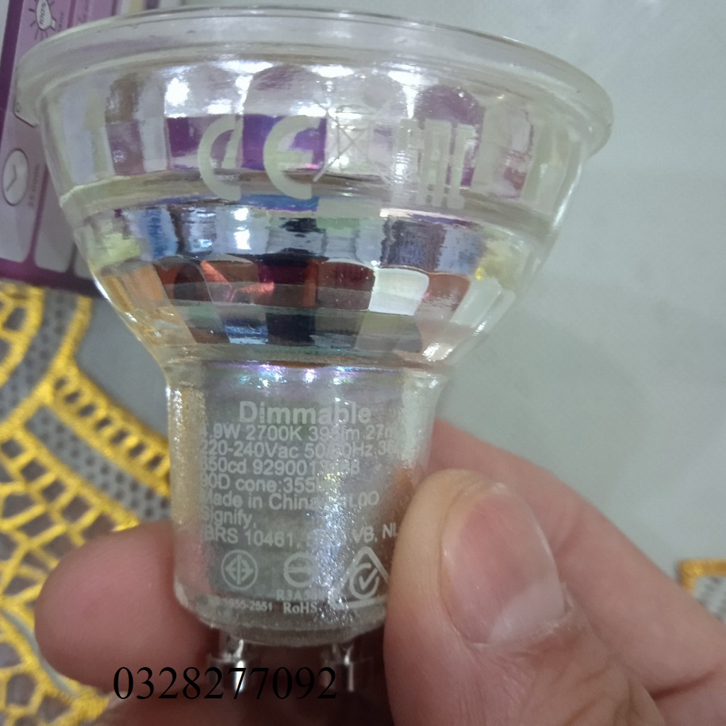 Bóng Đèn led GU10 4.9W Philips Master 927/930/94036D Dim