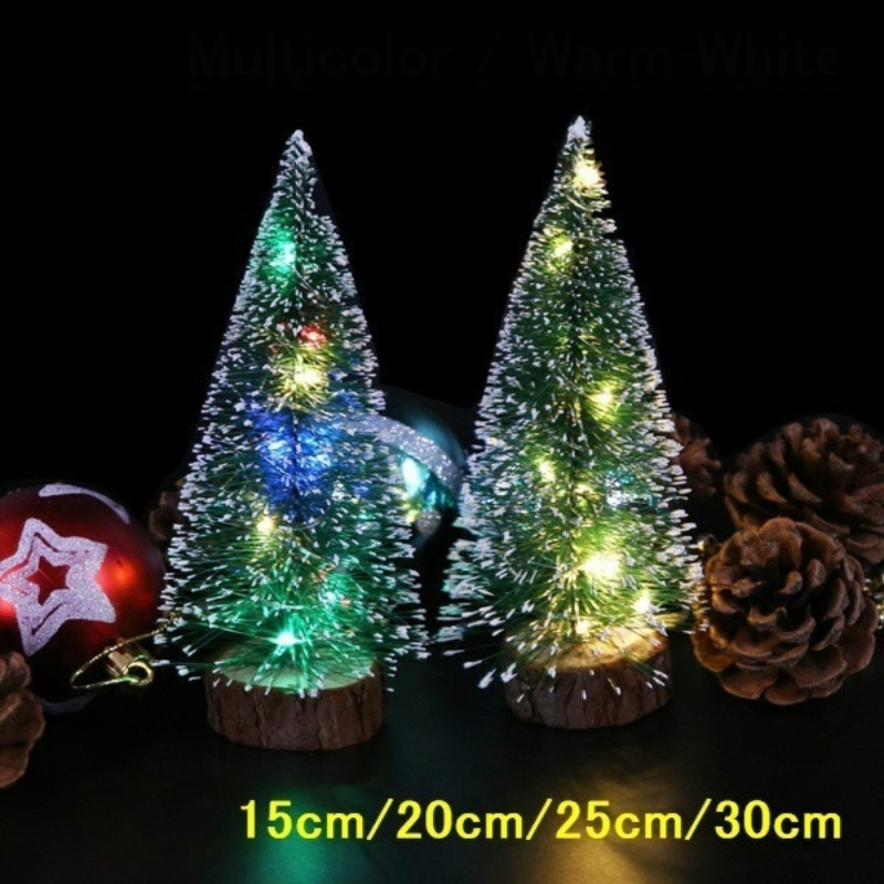 4 Different Sizes Xmas Tree Mini Christmas Tree LED Christmas Tree Decoration Tabletop Christmas Tree Artificial Snow Tree Frosty Xmas Tree Festival Decorations Miniature Christmas Tree Decor Christmas Tree Ornament Snow-covered Christmas Tree 4 Different