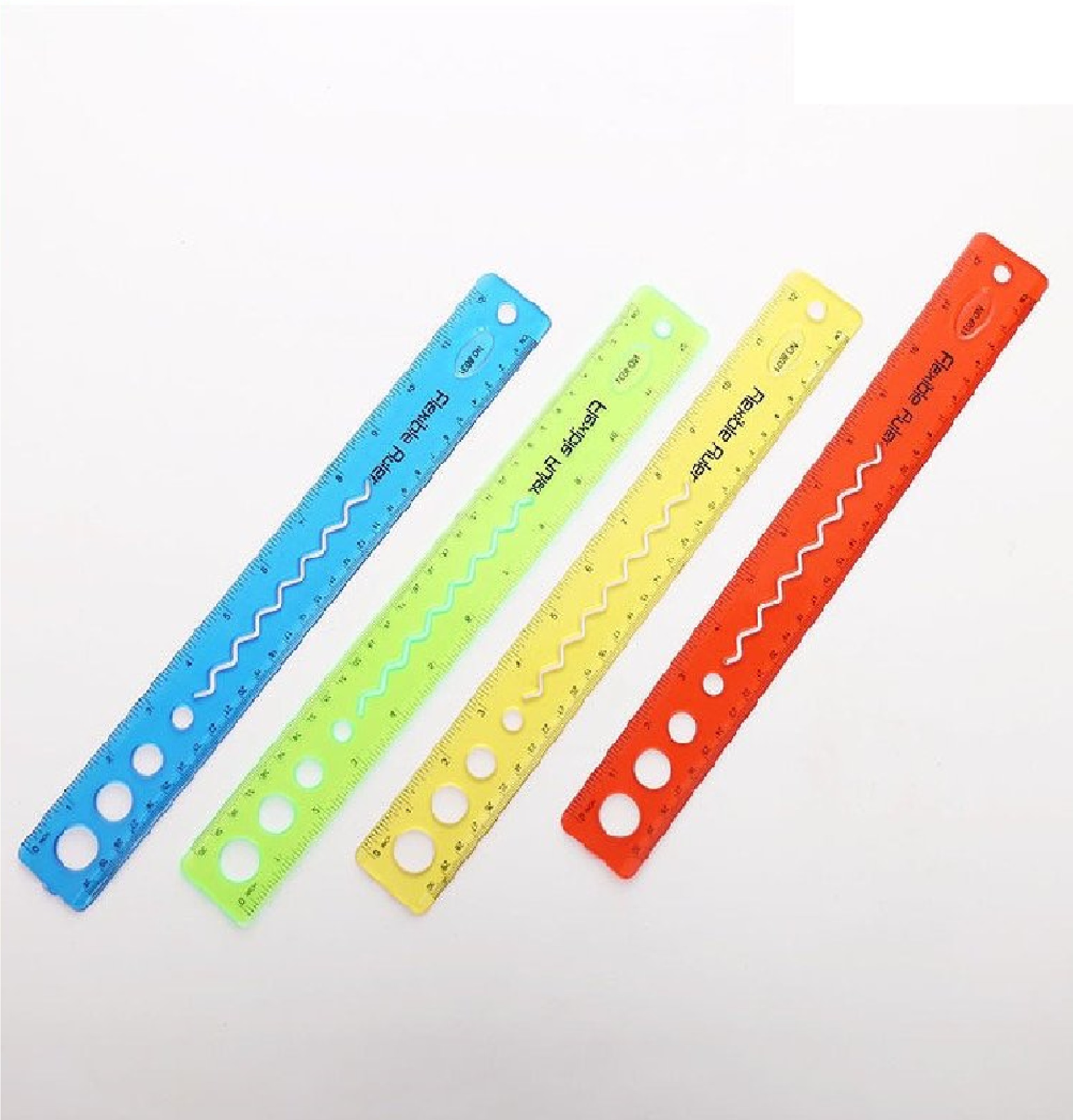 Thước kẻ dẻo hình học nhiều màu Plex 30cm