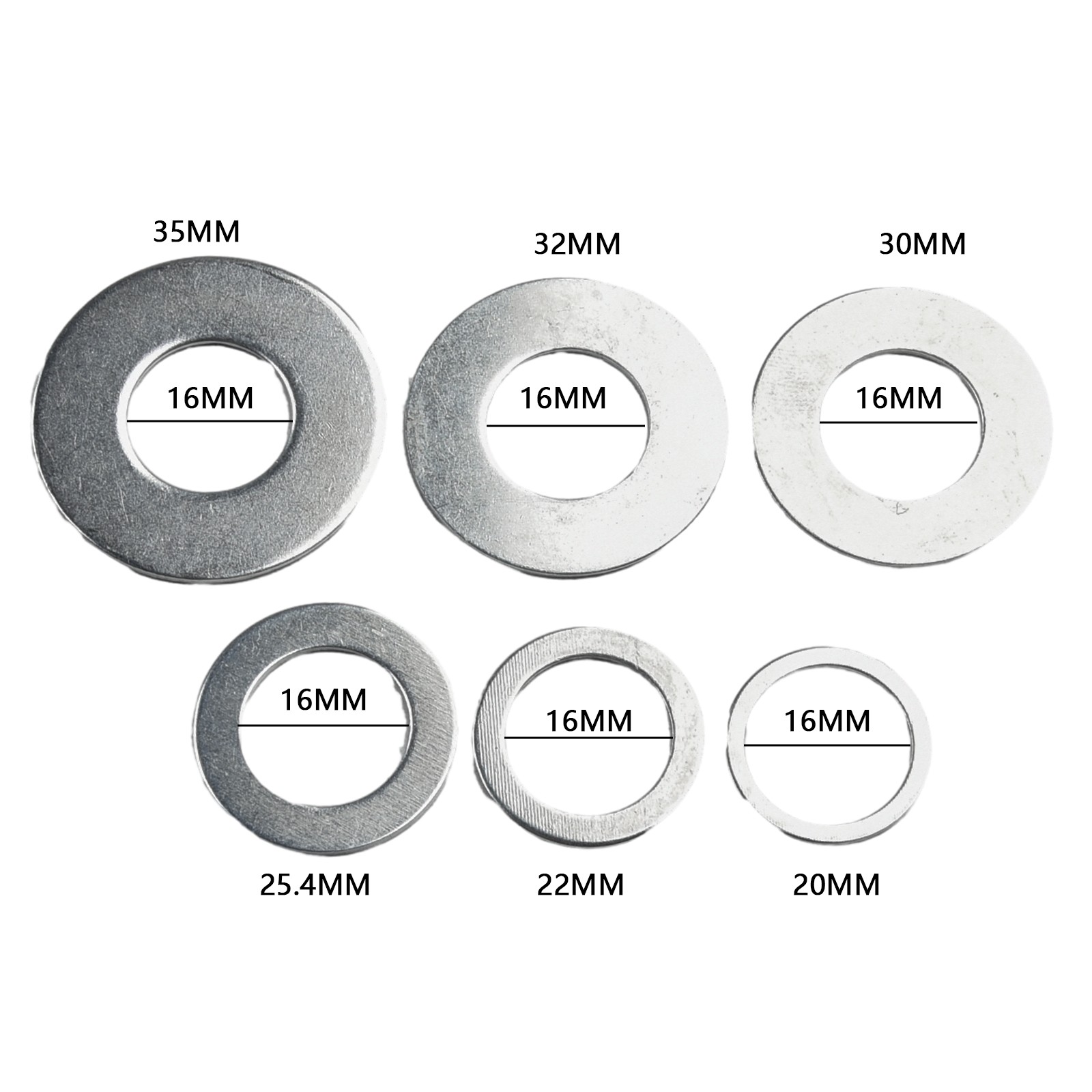 【LALA】 6pcs Set Circular Saw Ring For Circular Saw Blade Reduction Ring Conversion Ring Durable And Long Service Life 【Ready Stock】