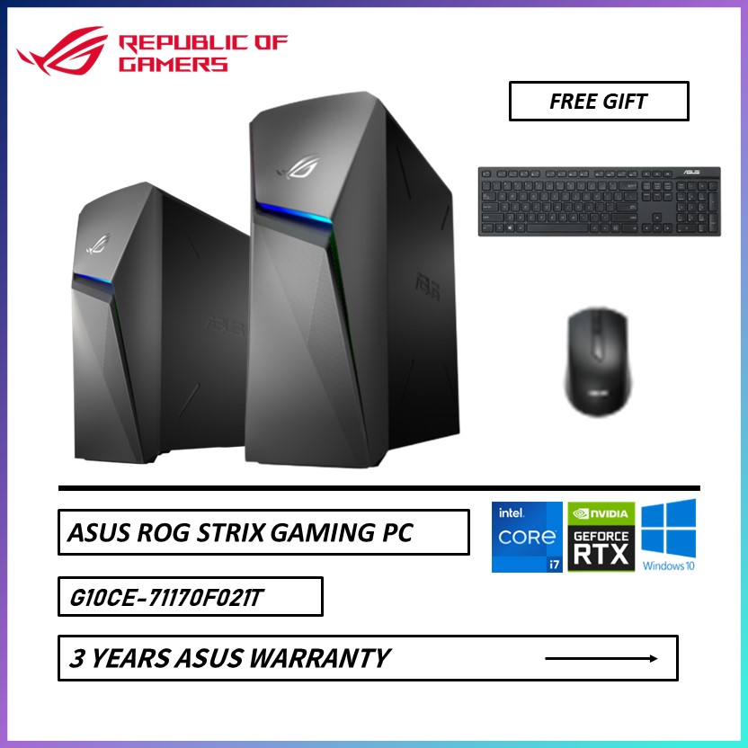 Asus ROG Strix G10CE71170F021T Gaming Tower Desktop PC Gray ( I7