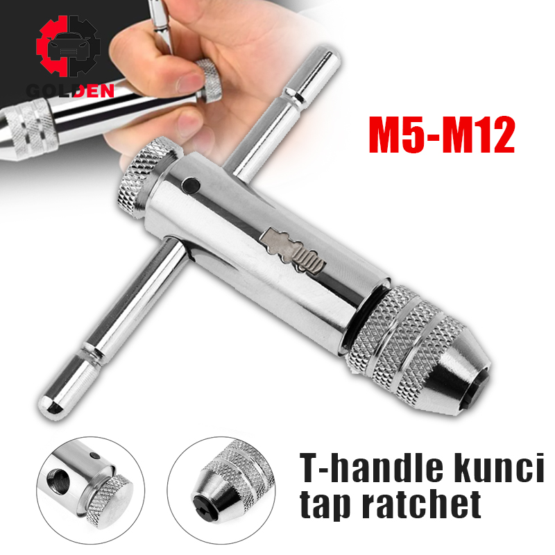 Gagang Handle Tap Rachet M5M12 Wipro Pembuat Drat Ratchet Tap Handle
