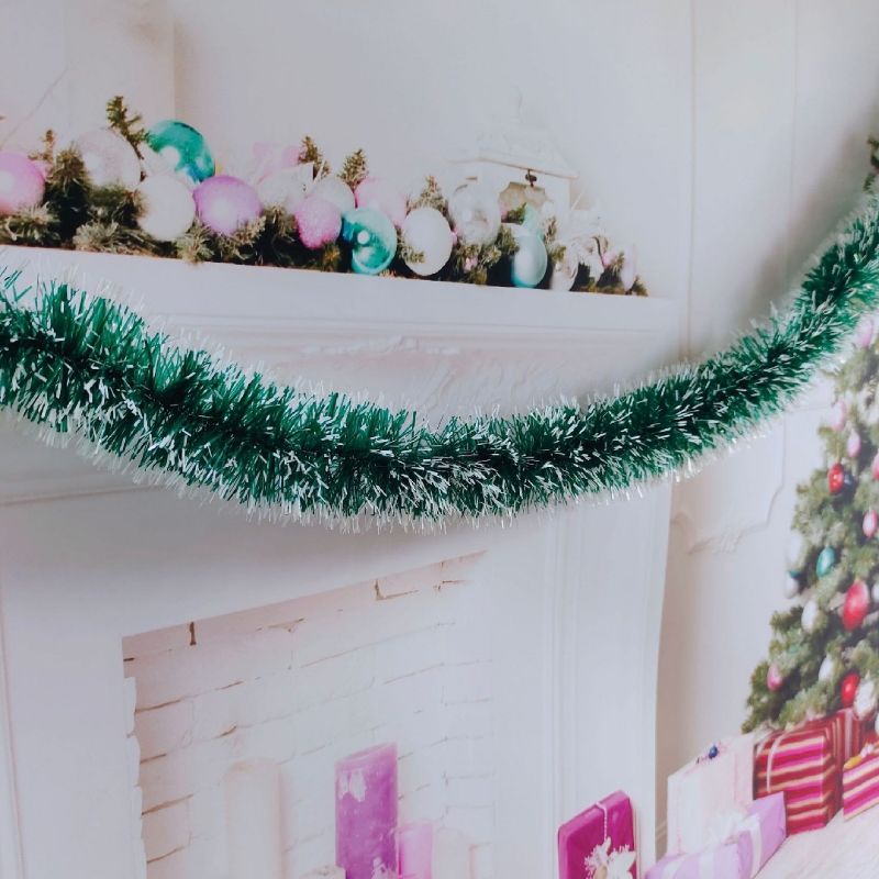 DÂY THÔNG CHỒN 9CM, 12CM, 15CM DÀI 2M TRANG TRÍ NOEL