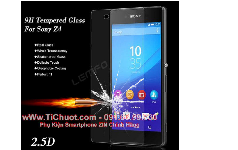 kính cường lực Cho Sony EXperia Z4