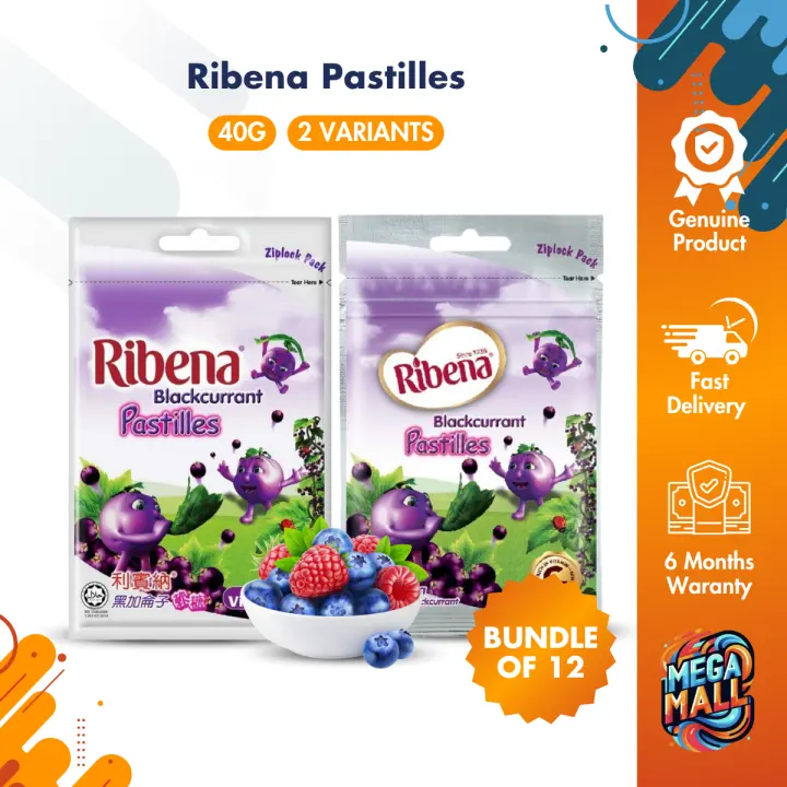 [Bundle of 12] Ribena Pastilles 30g – Fruit Juice Concentrated ...