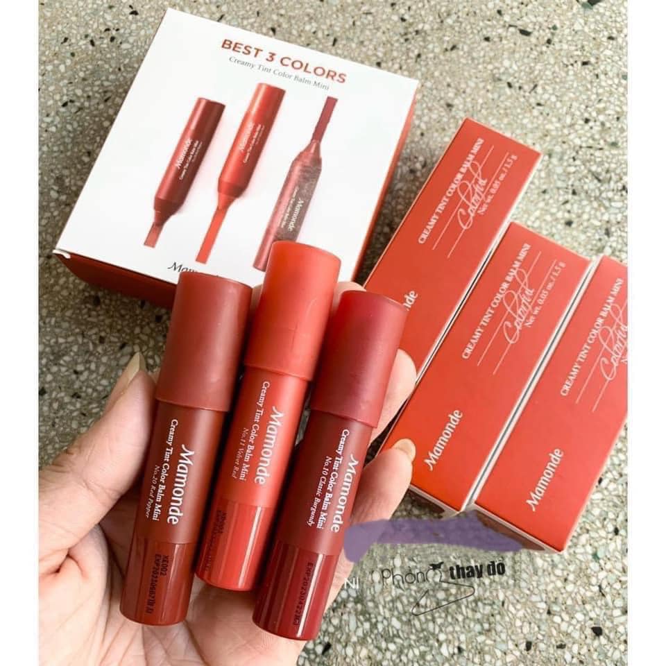 [ TRẢ ORDER] SET MAMONDE CREAMY TINT COLOR BALM MINI